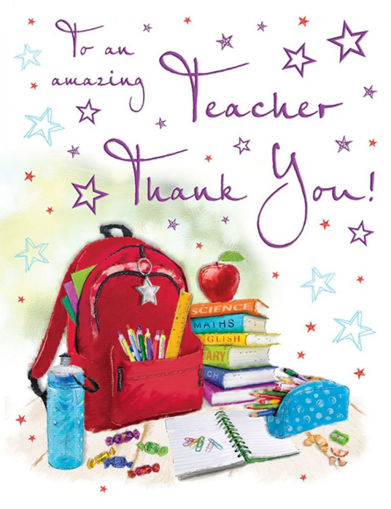 Picture of AMAZING TEACHER THANK YOU CARD